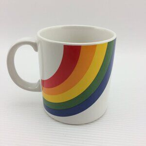 Vintage FTDA Rainbow Coffee Tea Mug Cup Made in Korea LGBTQ Pride